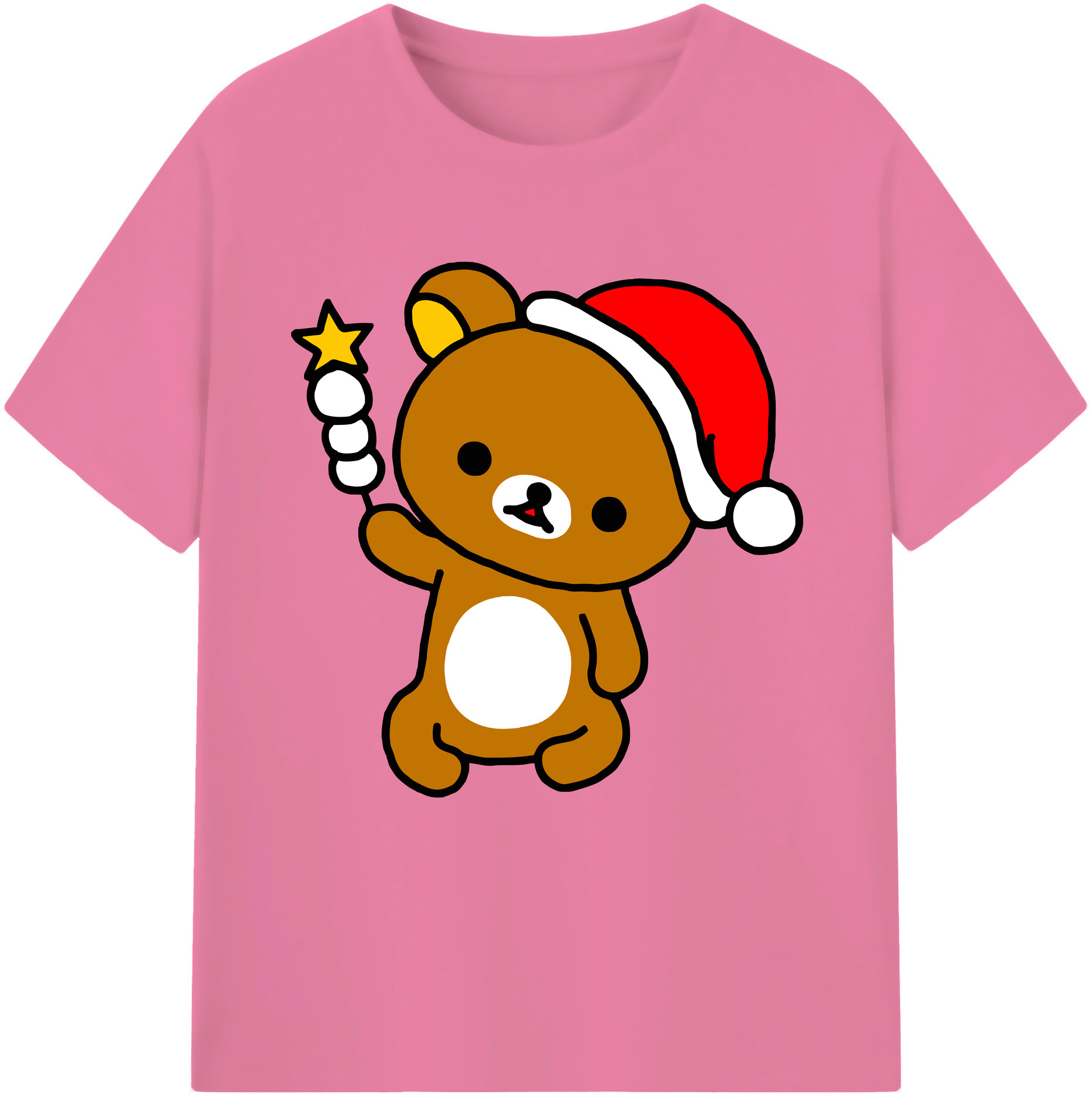 （画像用） リラックマ リラックマ キイロイトリ Rilakkuma Korilakkuma Kiiroitori 綿100％半袖Tシャツ（フロントプリント）